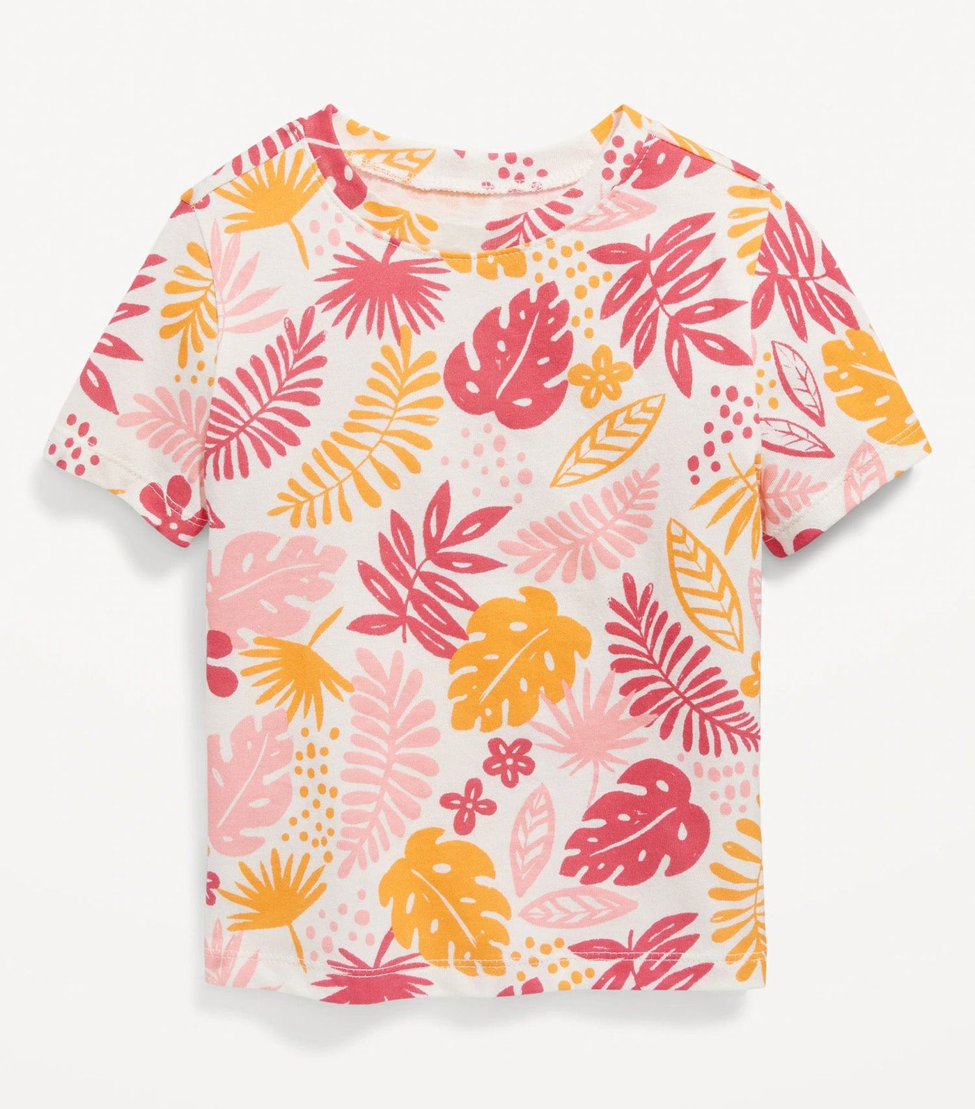 Unisex Printed Crew-Neck T-Shirt for Toddler - Tropical Floral