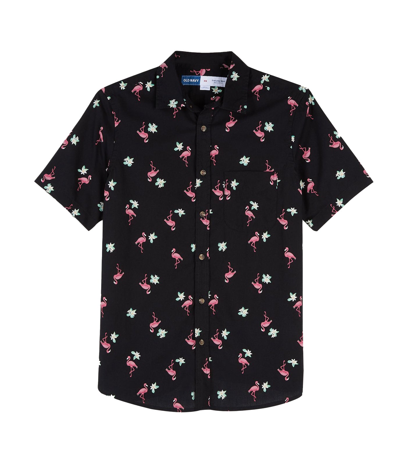 Everyday Short-Sleeve Shirt for Men Pink Flamingo