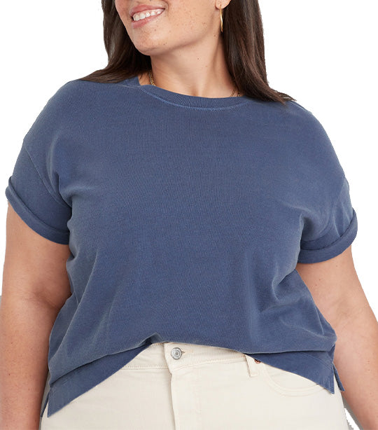 Vintage Crew-Neck T-Shirt for Women Volcanic Glass