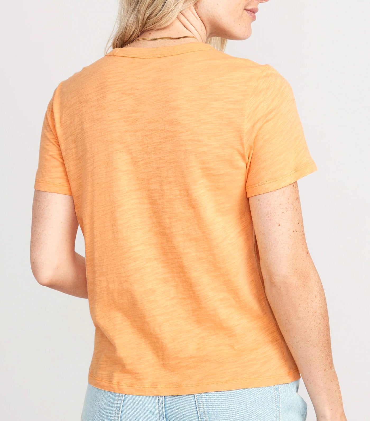 EveryWear Slub-Knit T-Shirt for Women Mango Sorbet