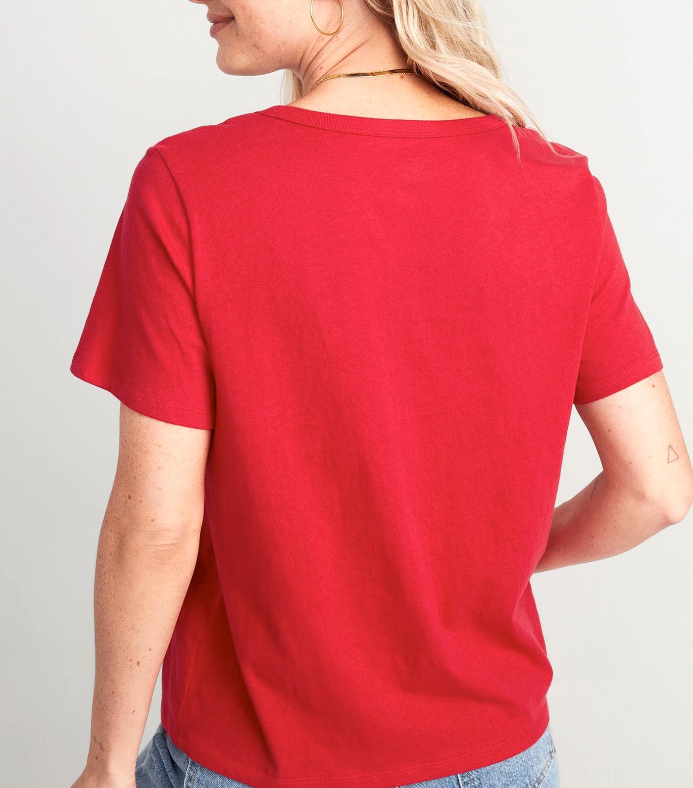 EveryWear V-Neck T-Shirt for Women Robbie Red