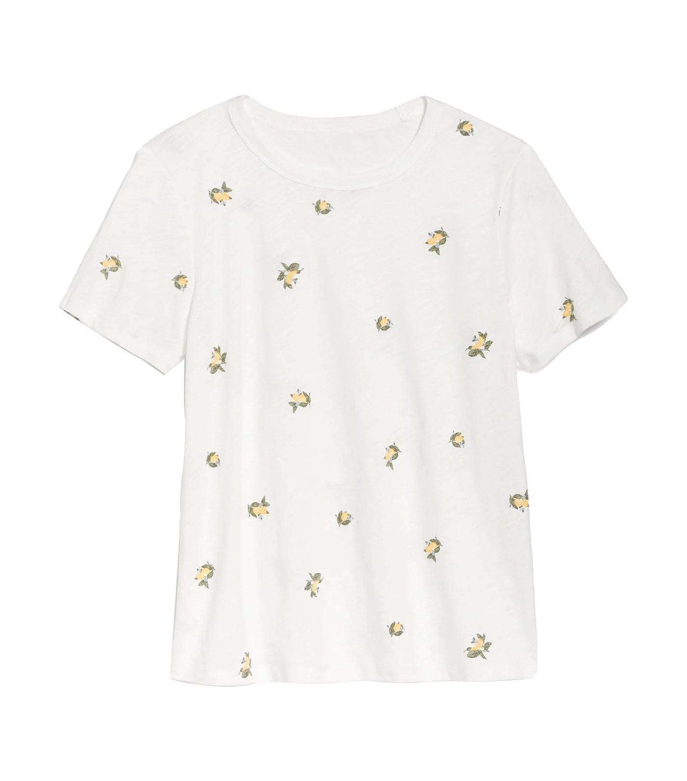 EveryWear Printed Slub-Knit T-Shirt for Women Lemons