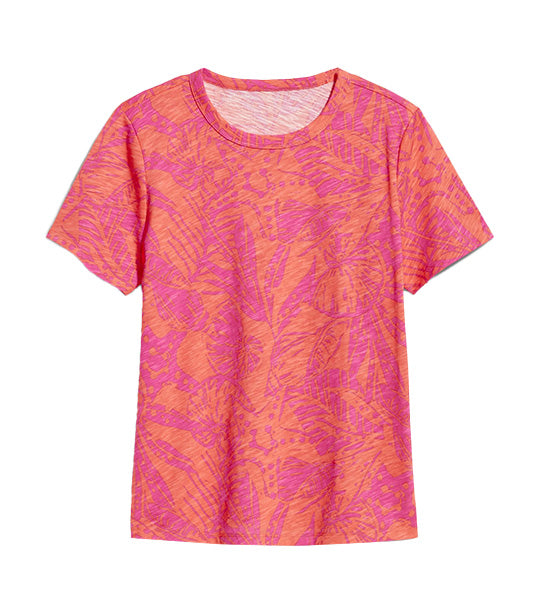 EveryWear Printed Slub-knit T-shirt For Women Pink Seashells