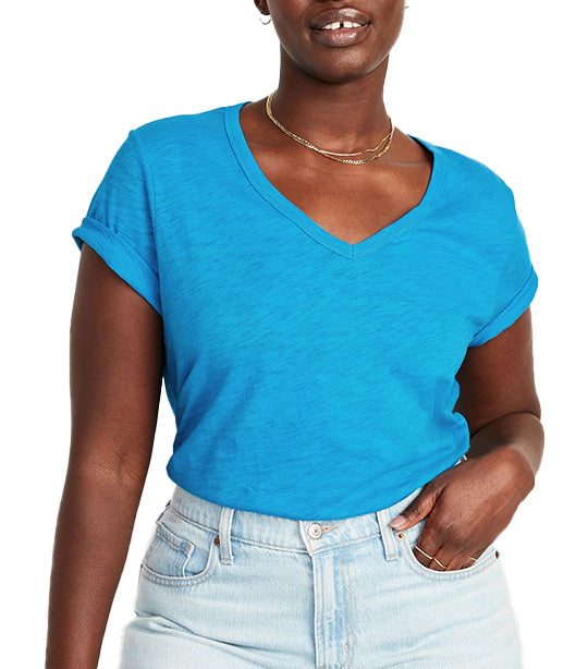 EveryWear Slub-knit T-shirt For Women Cyanotope