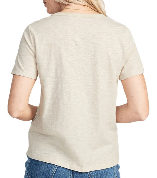EveryWear Slub-Knit T-Shirt for Women Wish Bone