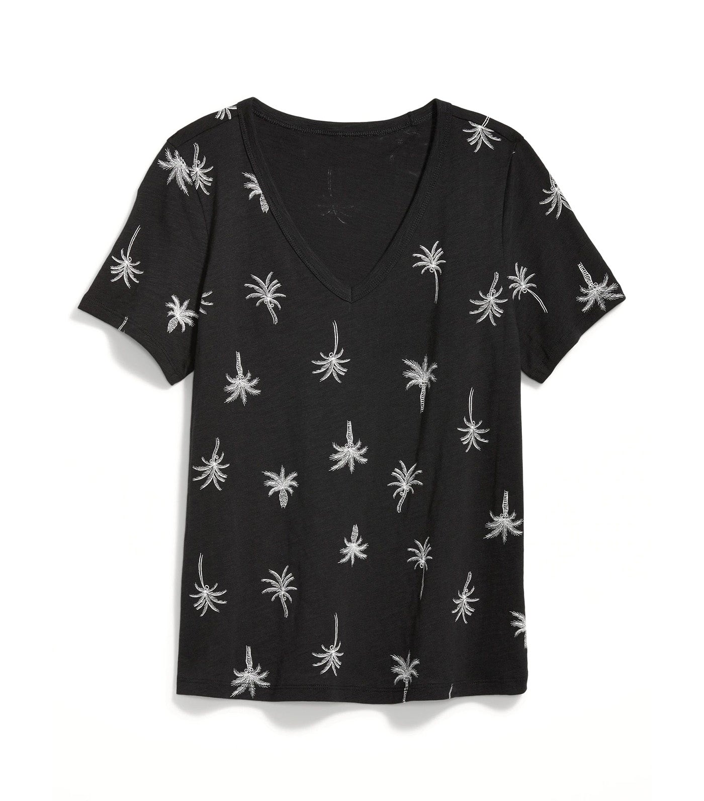 EveryWear Printed Slub-Knit T-Shirt for Women Palms