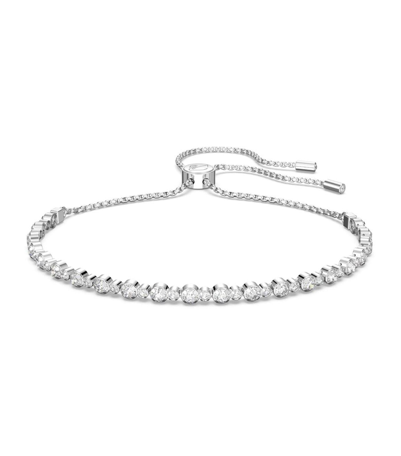 Subtle Trilogy Bracelet Round Cut White Rhodium Plated