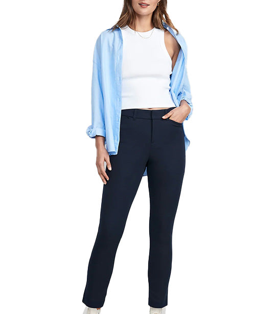 High-Waisted Pixie Skinny Ankle Pants for Women In the Navy