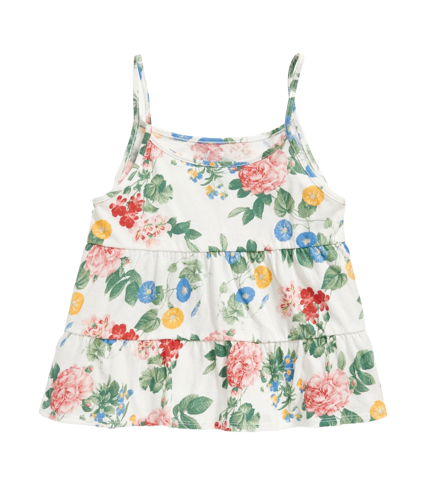 Printed Tiered Swing Cami Top for Girls Mirage