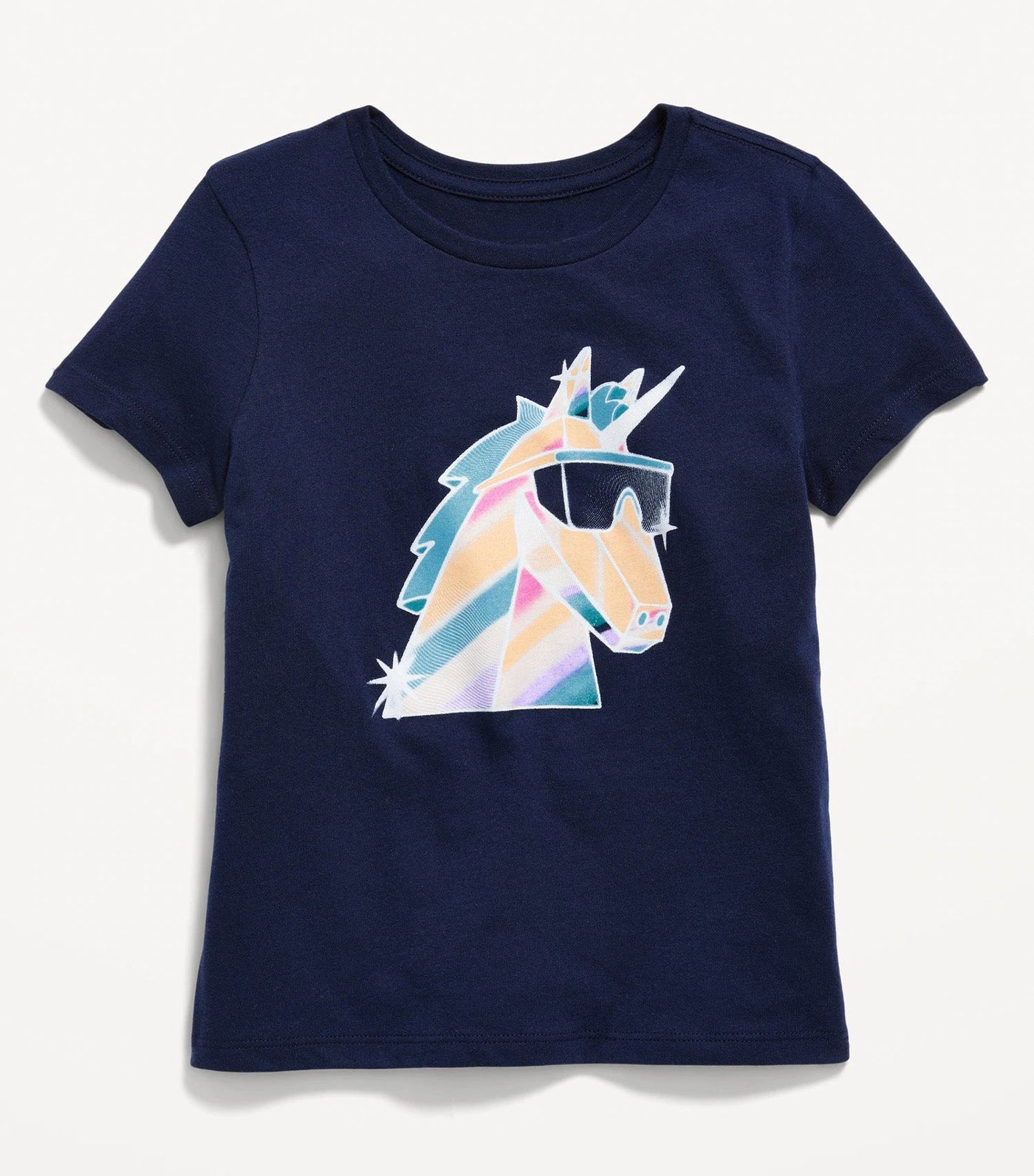 Short-Sleeve Graphic T-Shirt for Girls - In the Navy