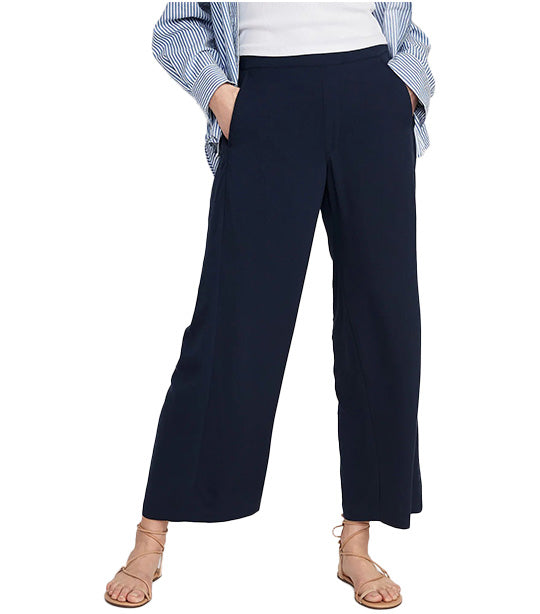 High-Waisted Playa Soft-Spun Wide-Leg Pants for Women In The Navy
