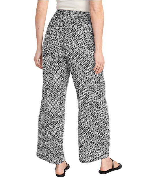High-Waisted Playa Soft-Spun Wide-Leg Pants for Women Tile