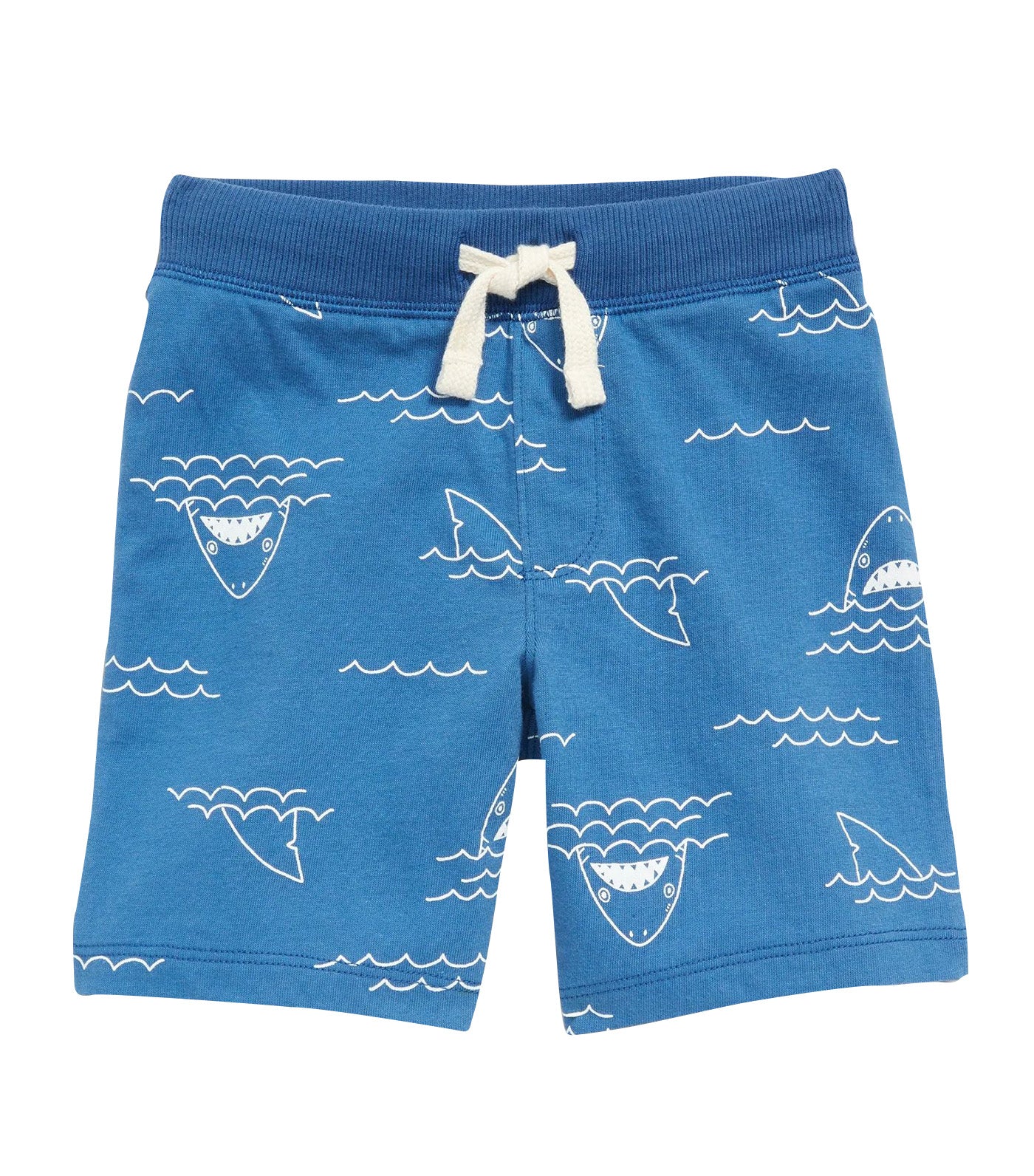 Unisex Jersey-Knit Jogger Shorts for Toddler - Blue Sharks