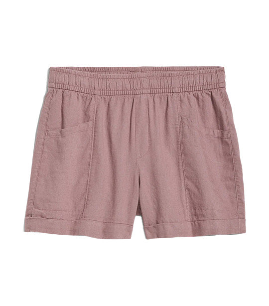 High-Waisted Linen-Blend Utility Shorts for Women 3.5-Inch Inseam Lark