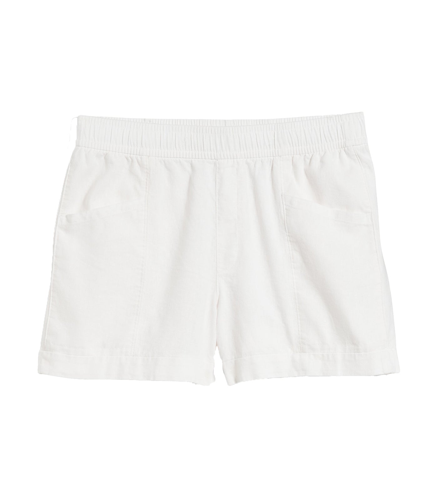 High-Waisted Linen-Blend Shorts for Women 3.5-inch Inseam Bright White