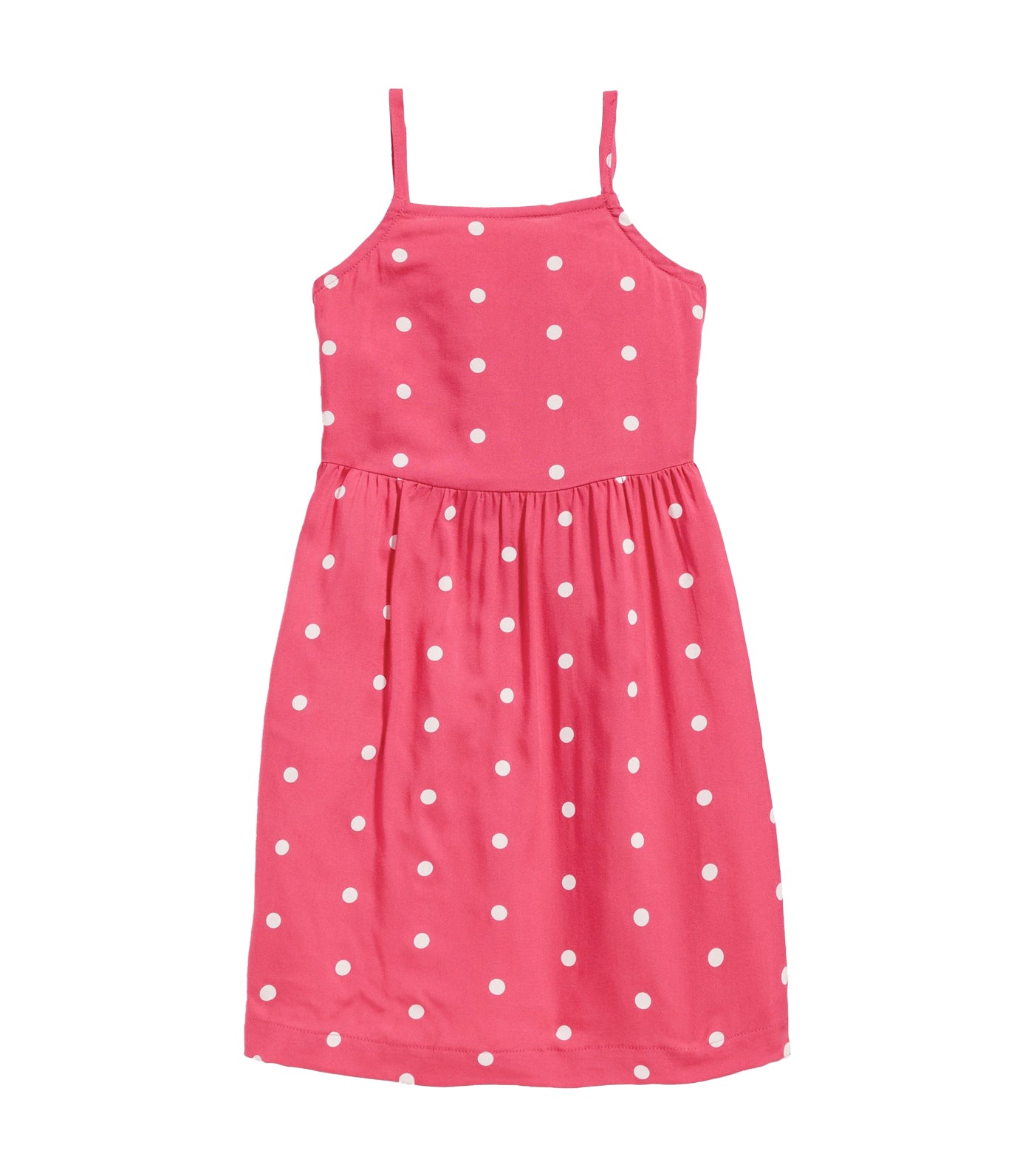 Printed Fit & Flare Cami Dress for Girls Pink Dots