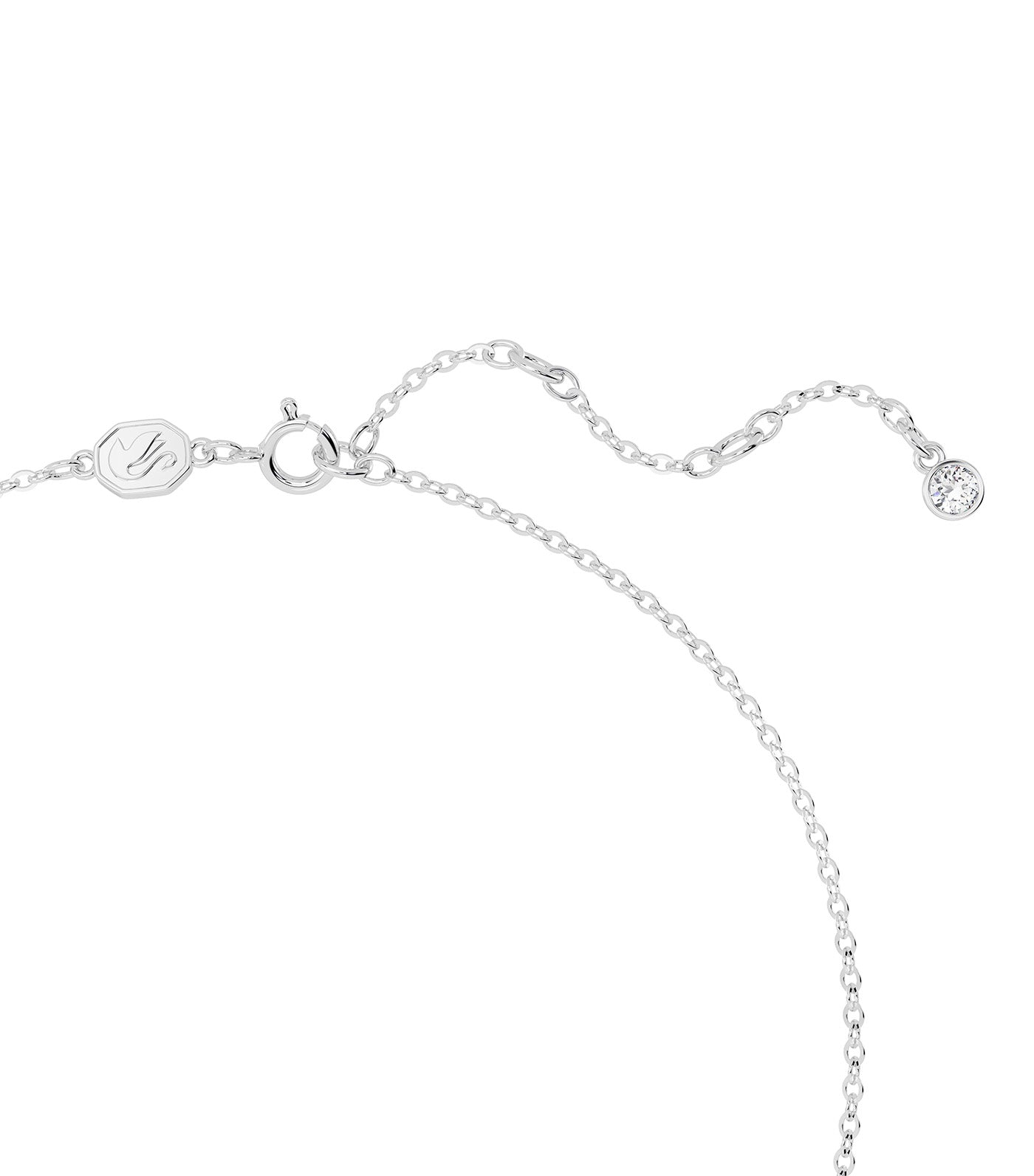 Volta Necklace Bow Small White Rhodium Plated