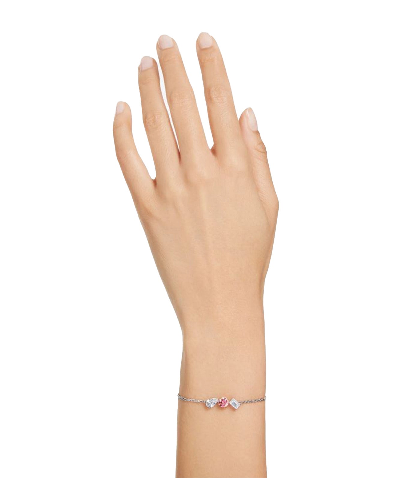Mesmera Bracelet Mixed Cuts Pink Rhodium Plated