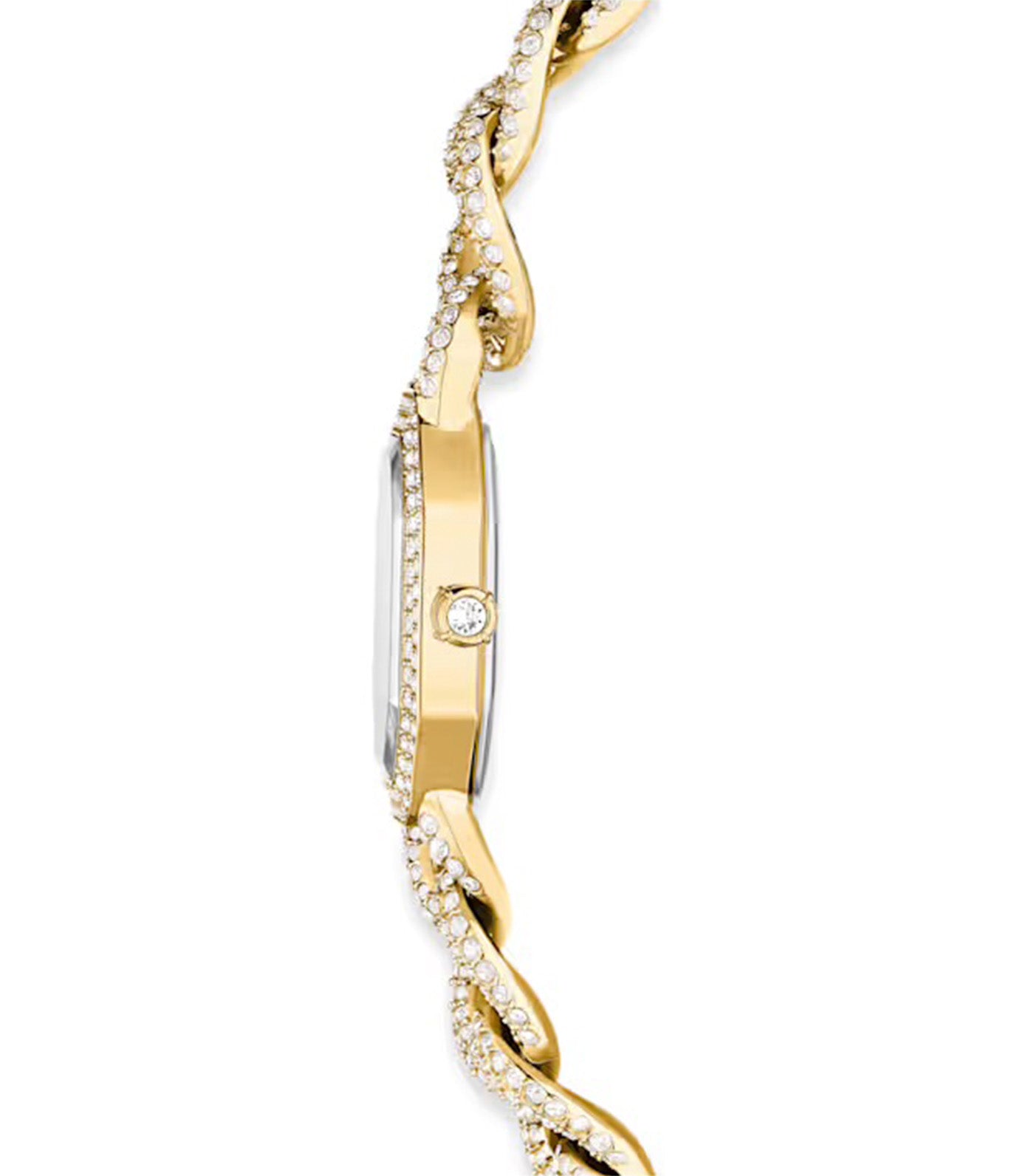 Dextera Chain Watch Swiss Made, Crystal Bracelet, Gold Tone, Gold-Tone Finish