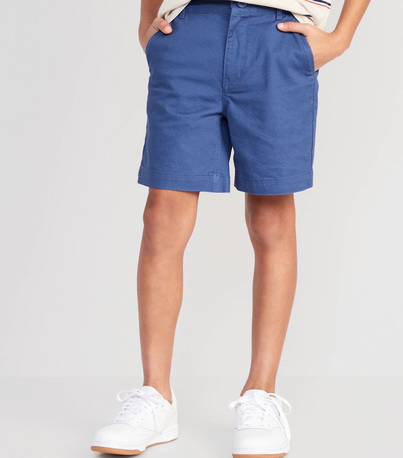 Built-In Flex Straight Twill Shorts for Boys (Above Knee) - Seaborne