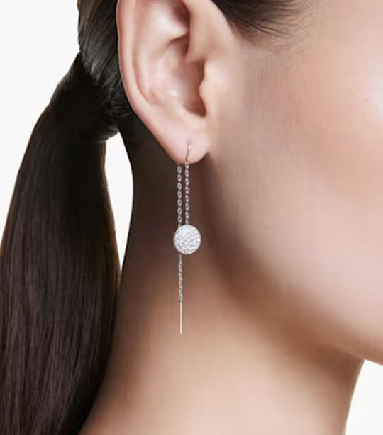 Meteora Drop Earrings White Rhodium Plated