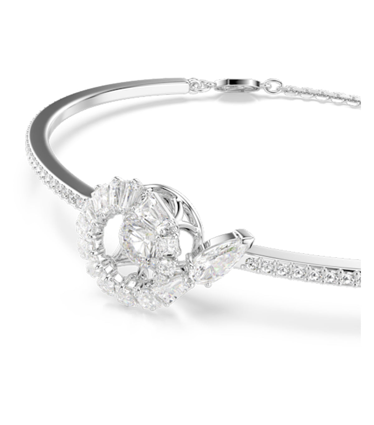 Snake Bracelet Mixed Cuts Year of the Snake Rhodium Plated White