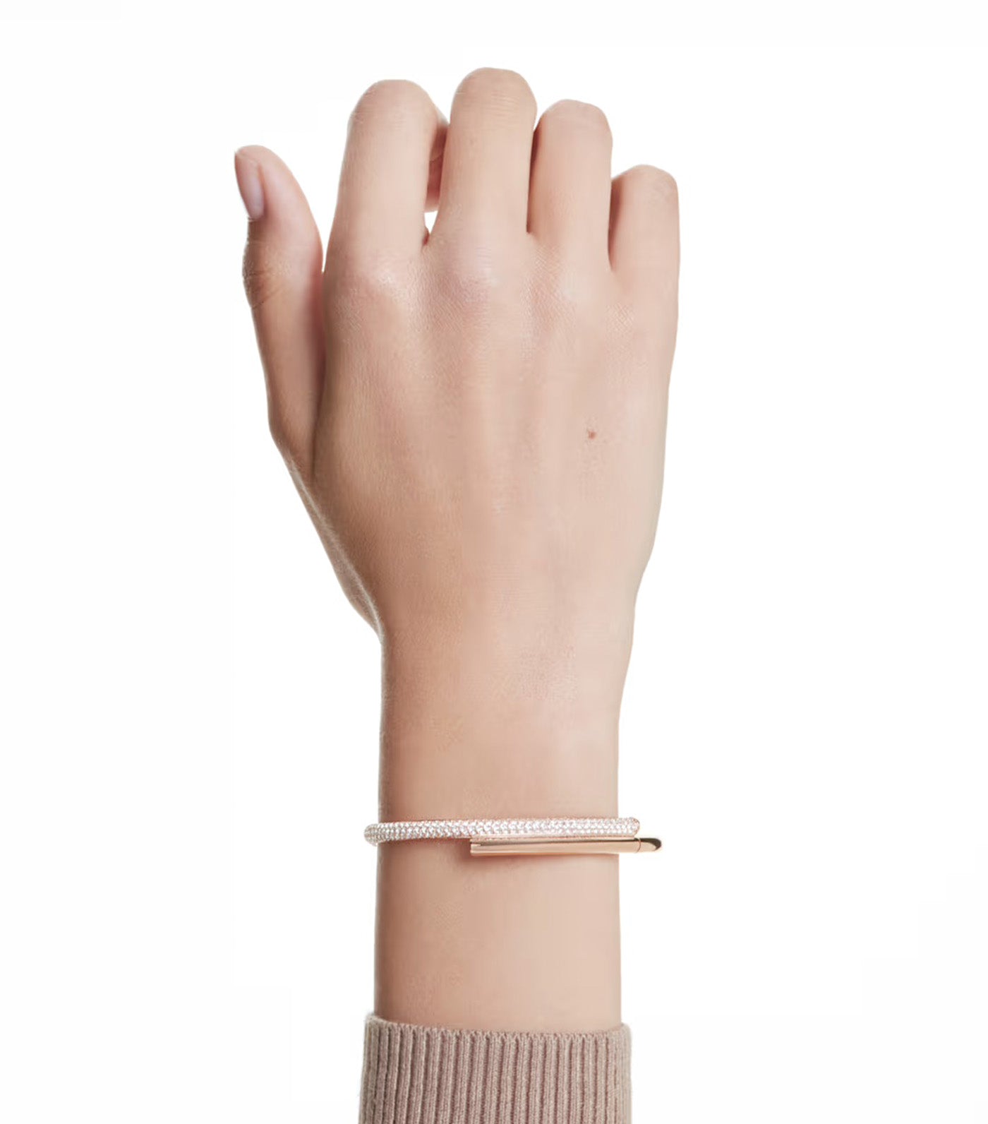 Dextera Bangle White, Rose Gold-Tone Plated