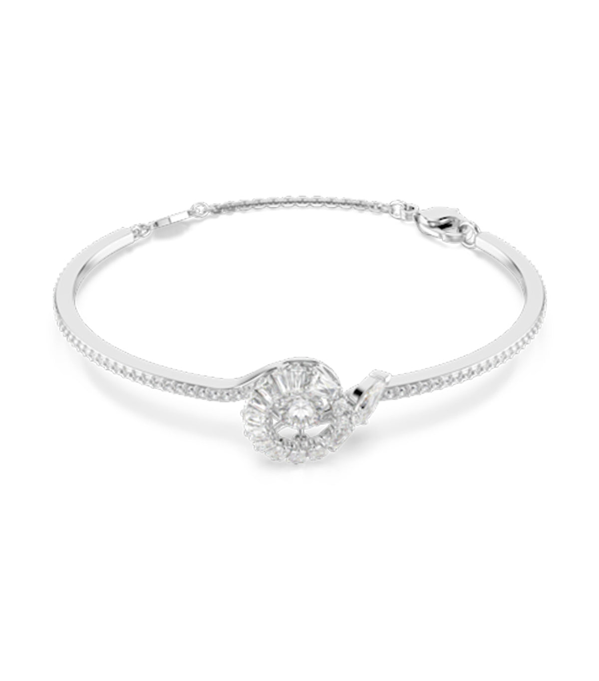 Snake Bracelet Mixed Cuts Year of the Snake Rhodium Plated White
