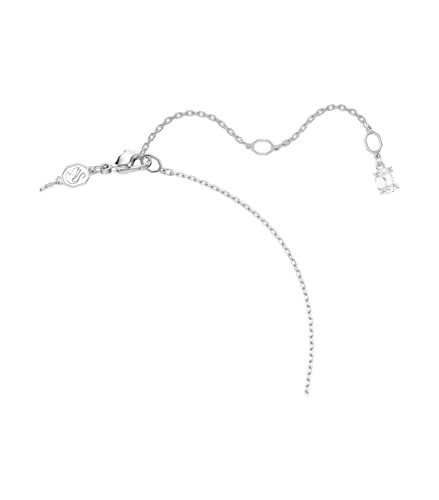 Matrix Necklace Gradient of Round Cuts, Rhodium-Plated White