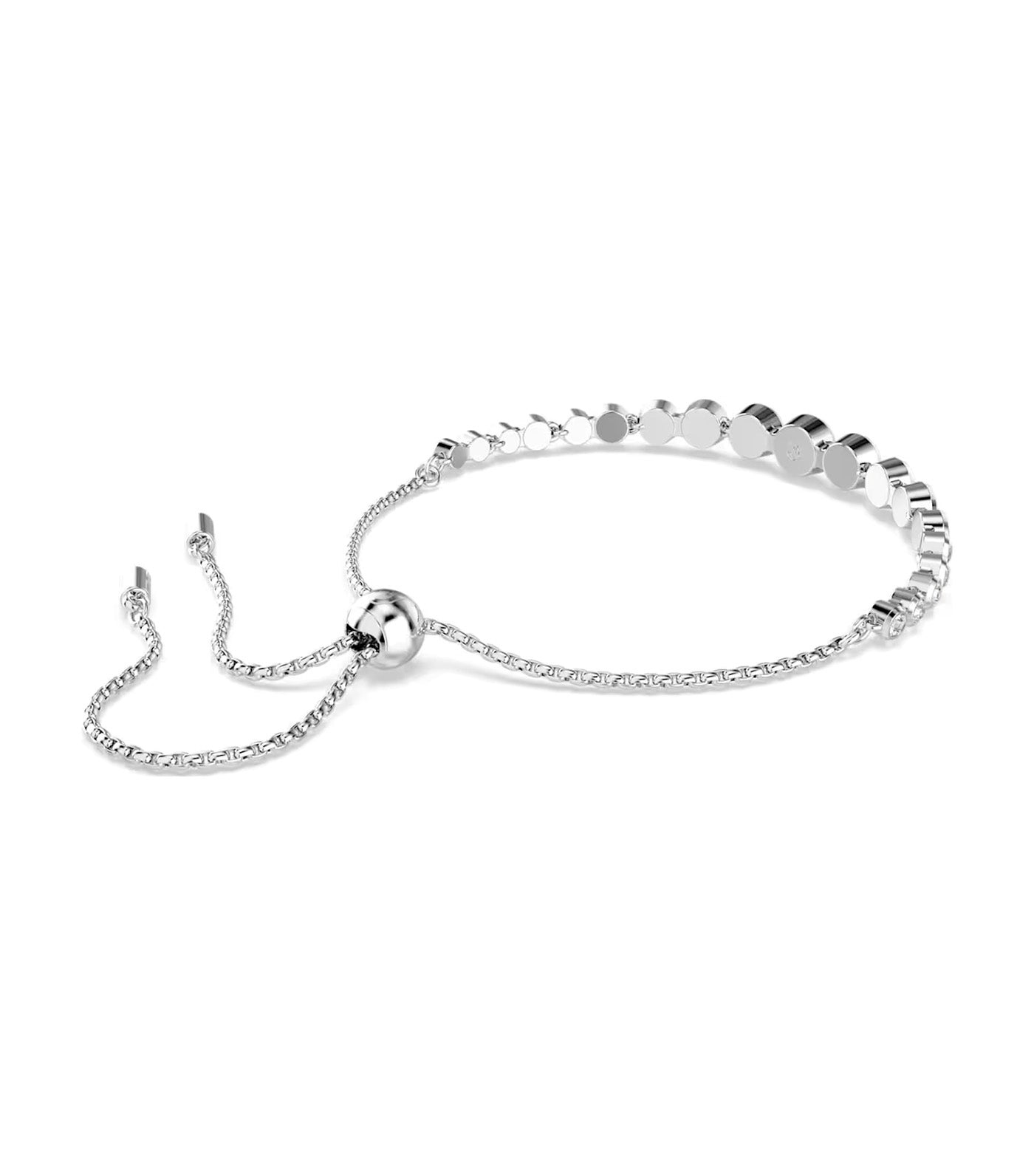 Imber Tennis Bracelet Mixed Round Cuts, Rhodium-Plated White