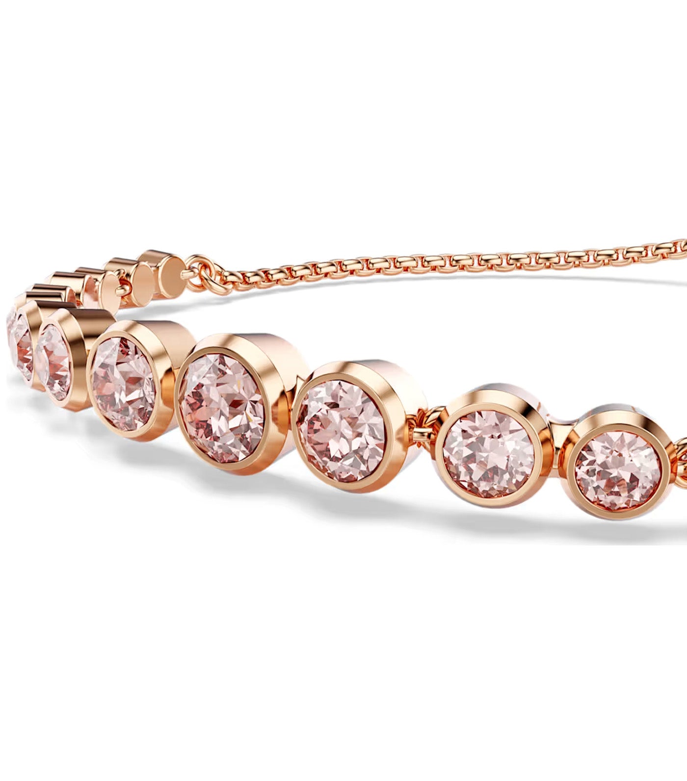 Imber Tennis Bracelet Mixed Round Cuts, Pink, Rose Gold-Tone Plated