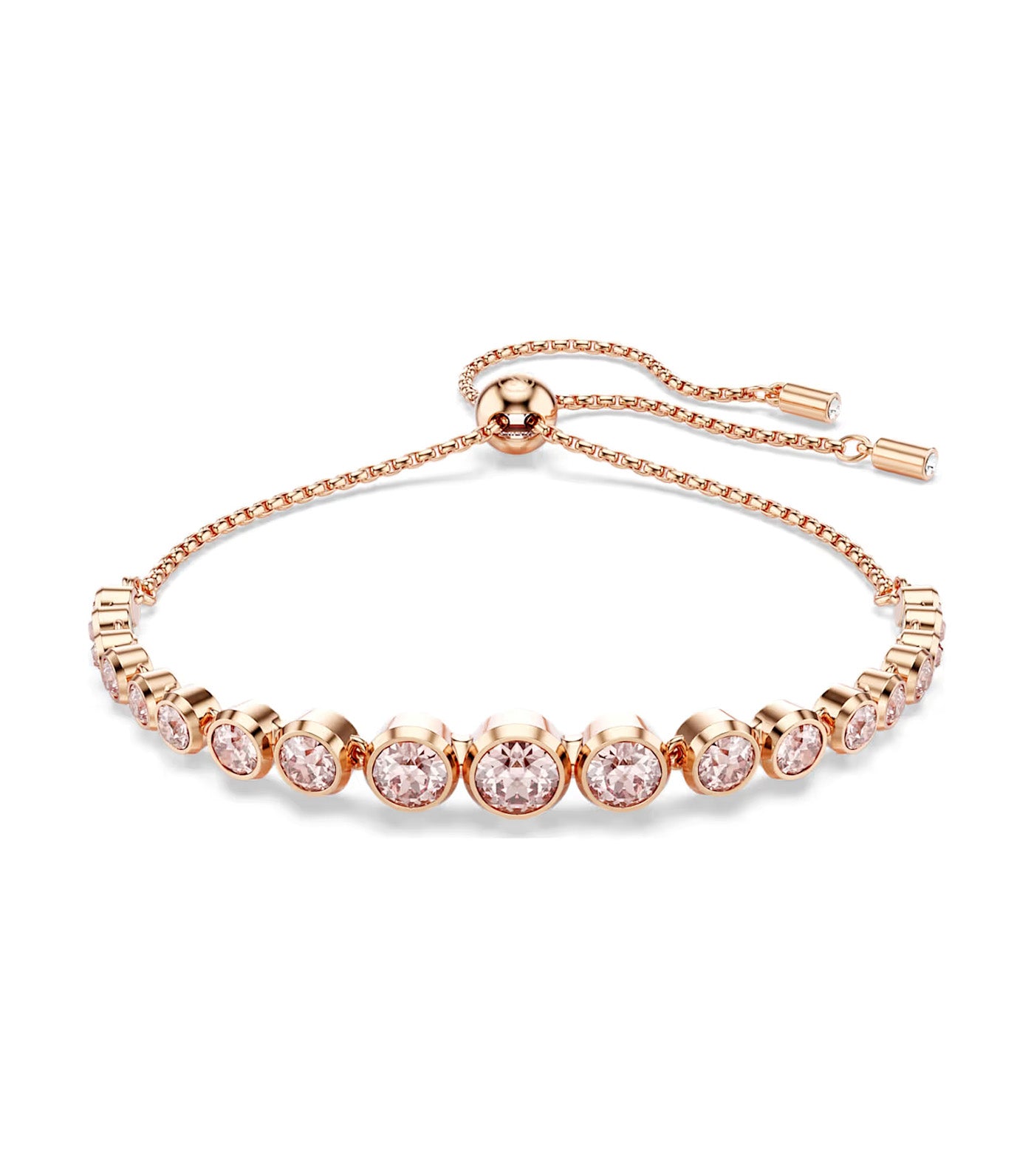 Imber Tennis Bracelet Mixed Round Cuts, Pink, Rose Gold-Tone Plated