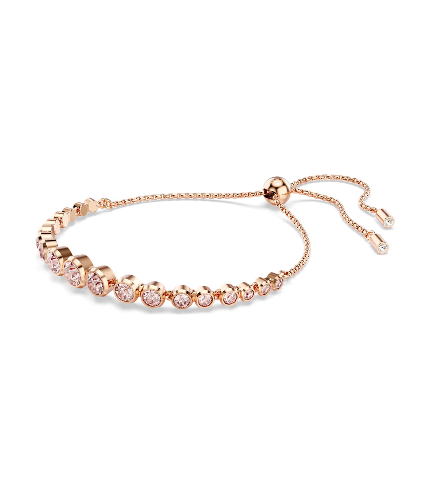 Imber Tennis Bracelet Mixed Round Cuts, Pink, Rose Gold-Tone Plated