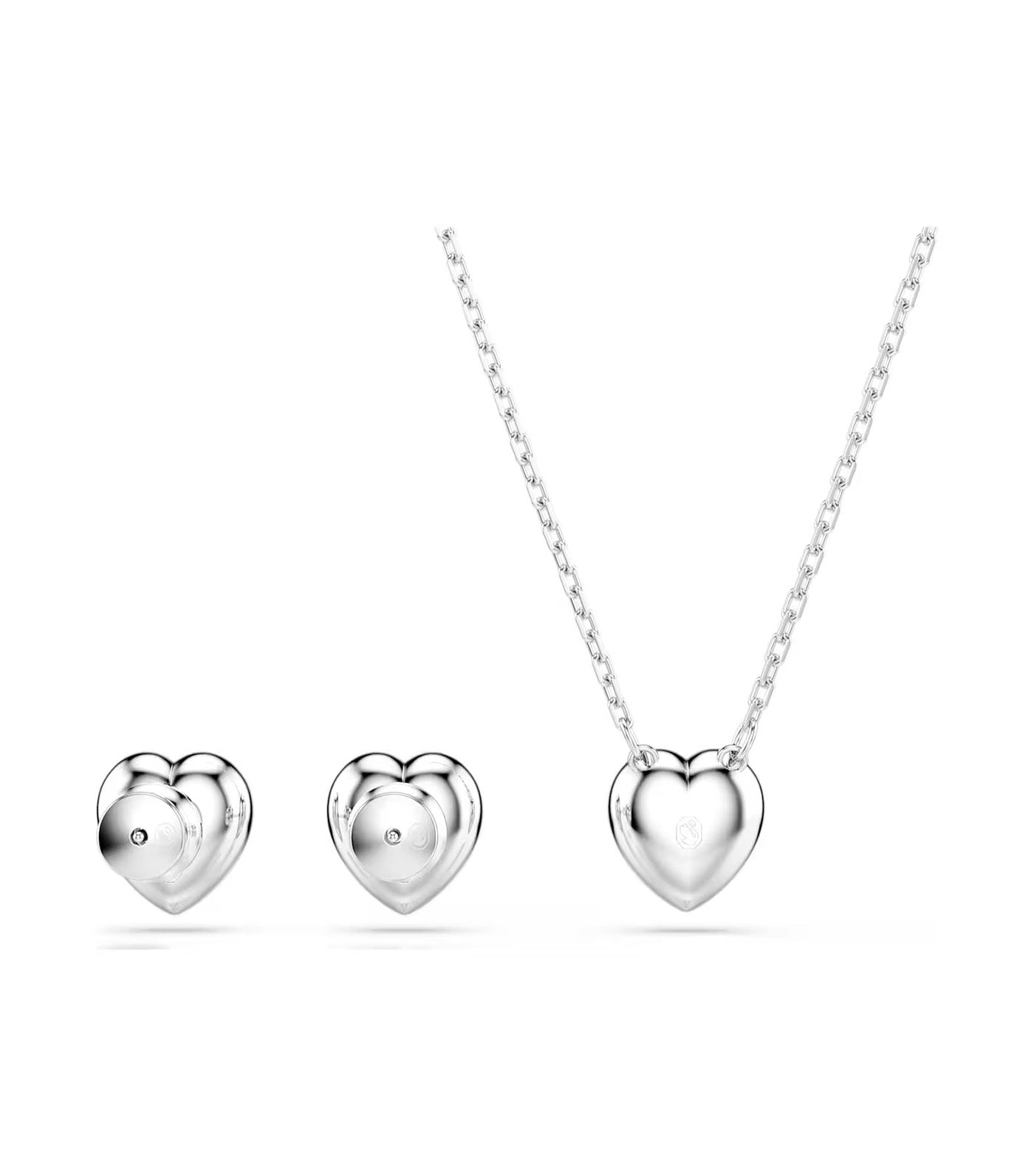 Ariana Grande x Swarovski Set Mixed Cuts, Heart, White, Rhodium Plated