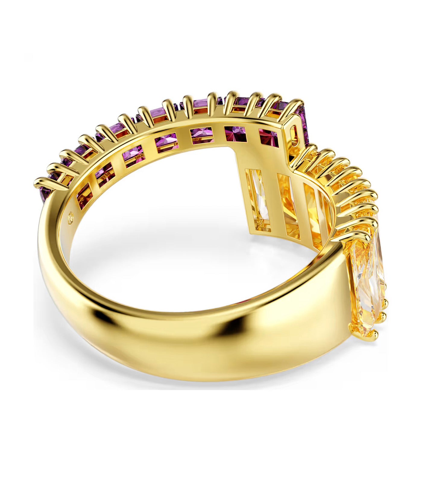 Matrix Ring Mixed Cuts, Multicolored, Gold-Tone Plated