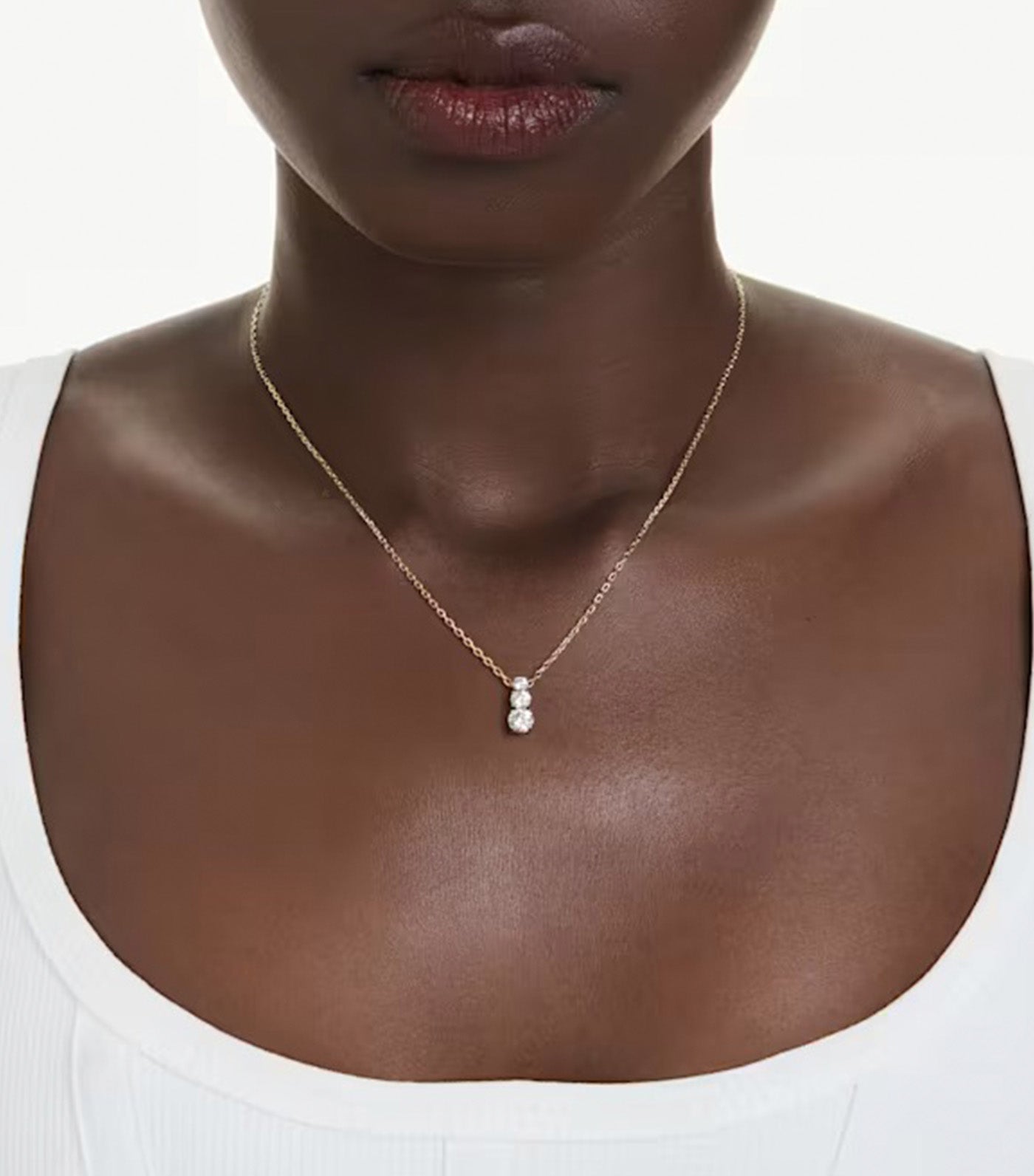 Swarovski Stilla Attract Pendant Round Cut, White, Gold-Tone Plated