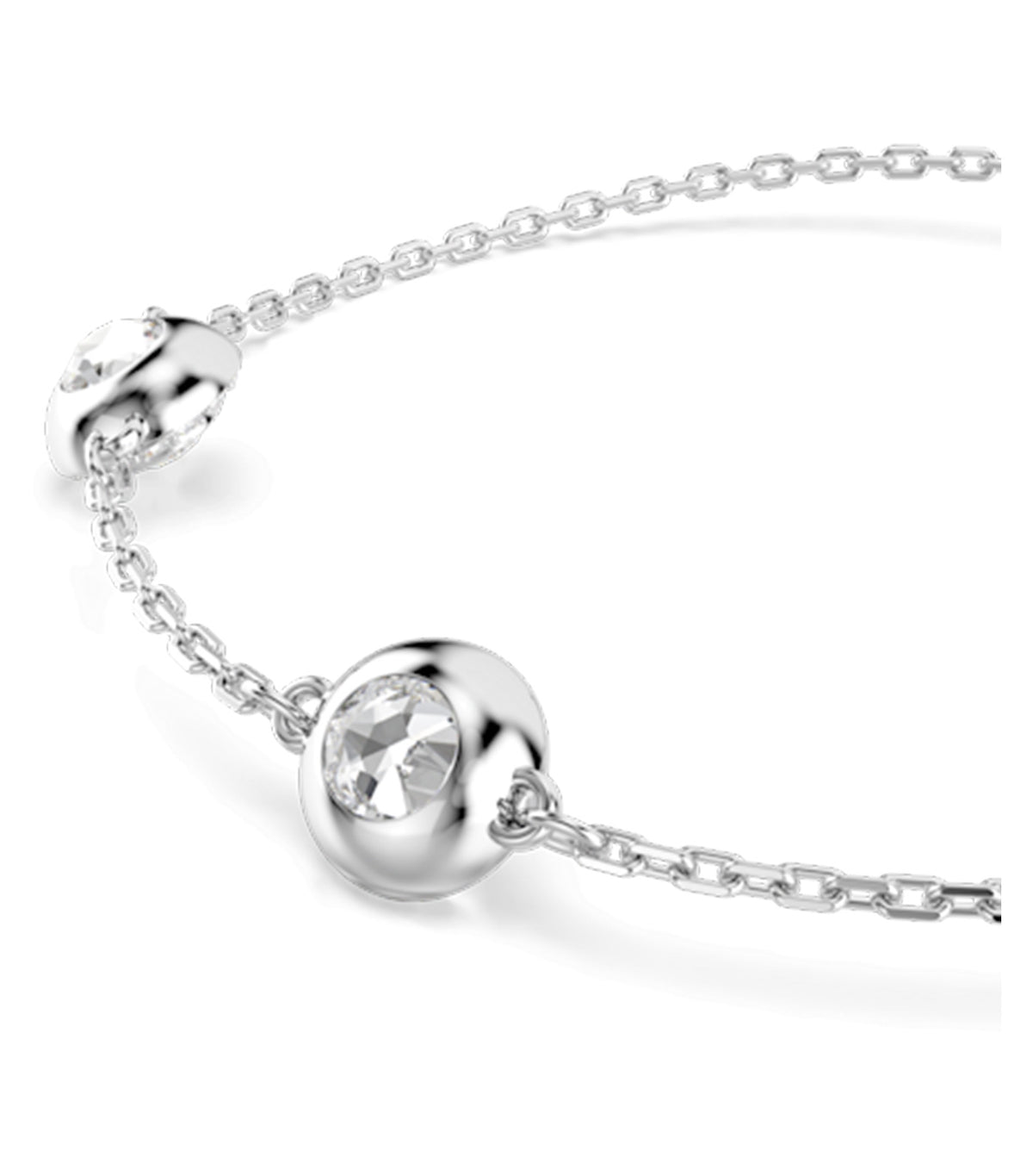 Una Angelic Bracelet Round Cut Double Sided Motifs Rhodium Plated White