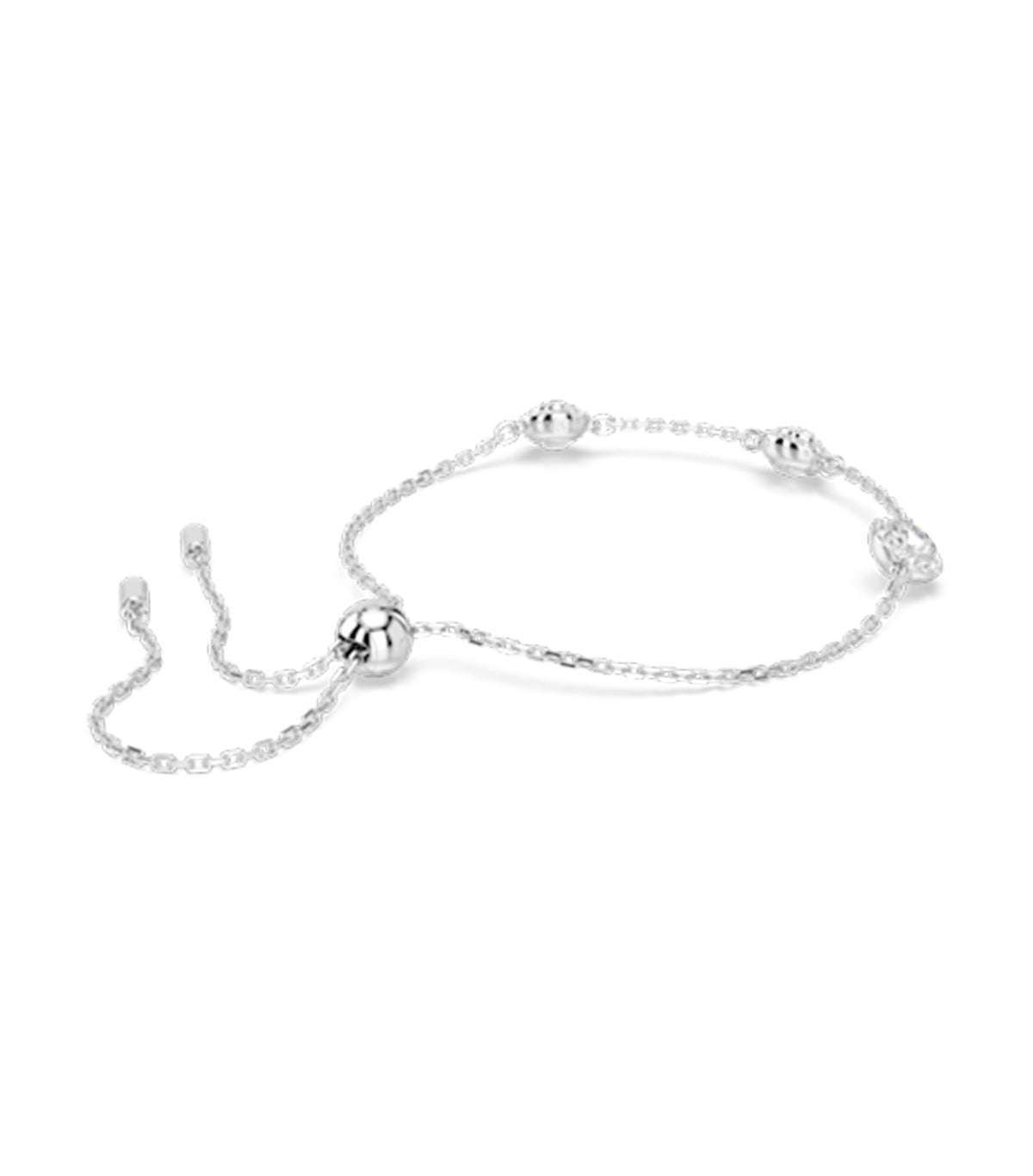 Una Angelic Bracelet Round Cut Double Sided Motifs Rhodium Plated White