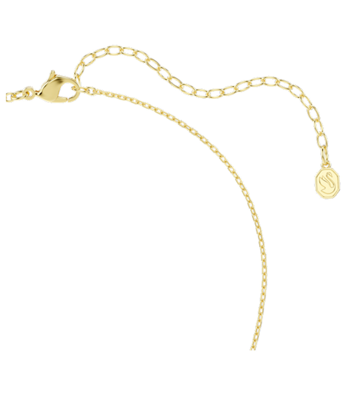 Idyllia Pendant Mixed Cuts Heart Key 18K Gold Finish Pink
