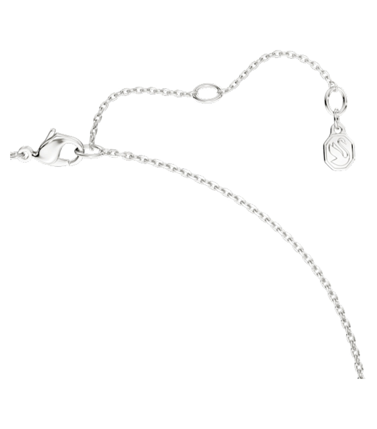 Swarovski Classica Pendant Round Cut Interlocking Sterling Silver White