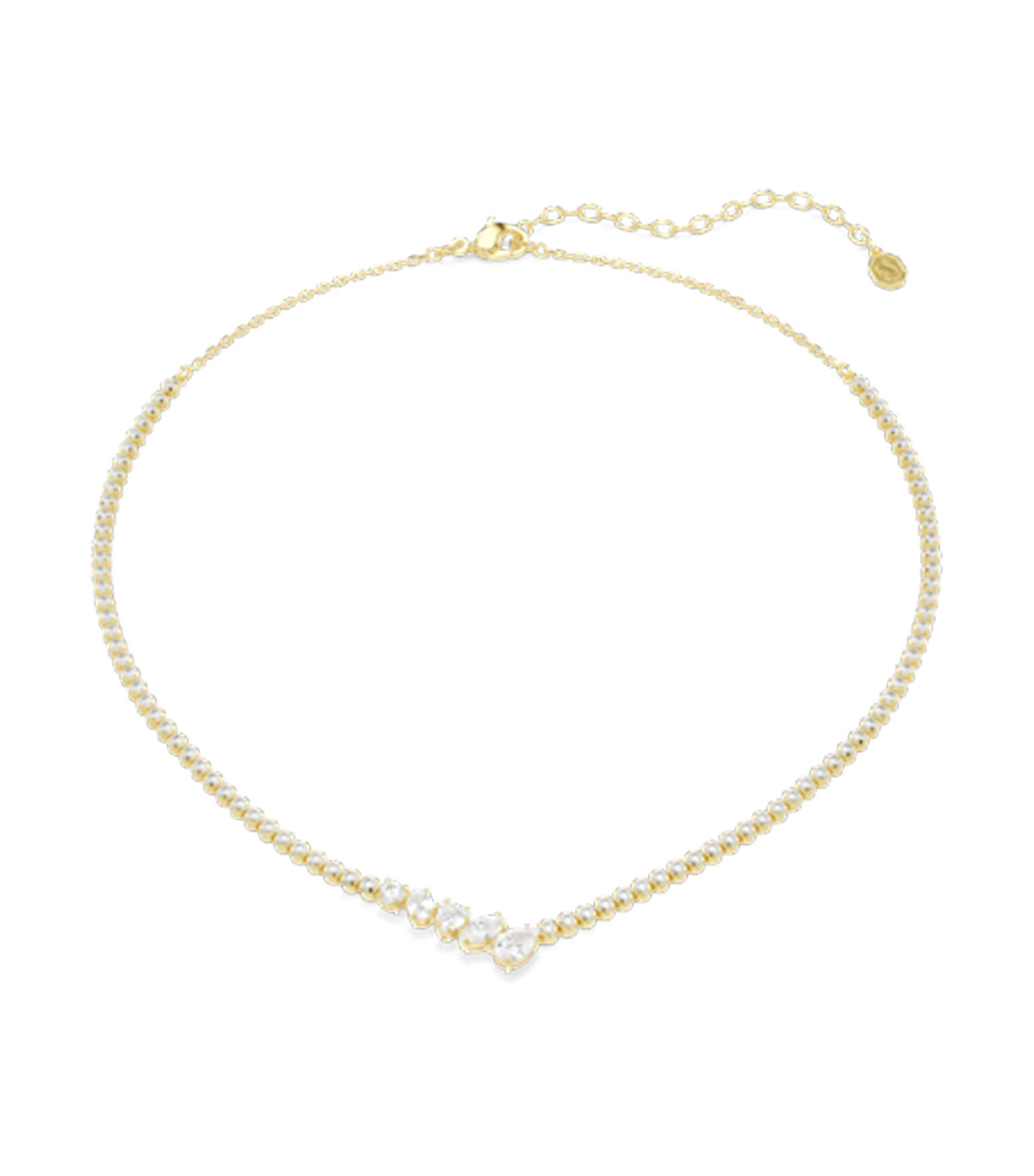 Mesmera Necklace Mixed Cuts 18K Gold Finish White