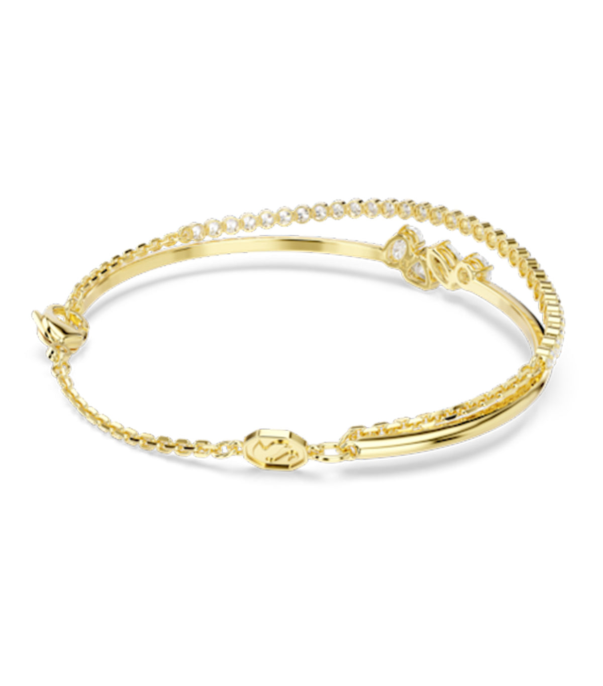 Mesmera Bracelet Mixed Cuts 18K Gold Finish White