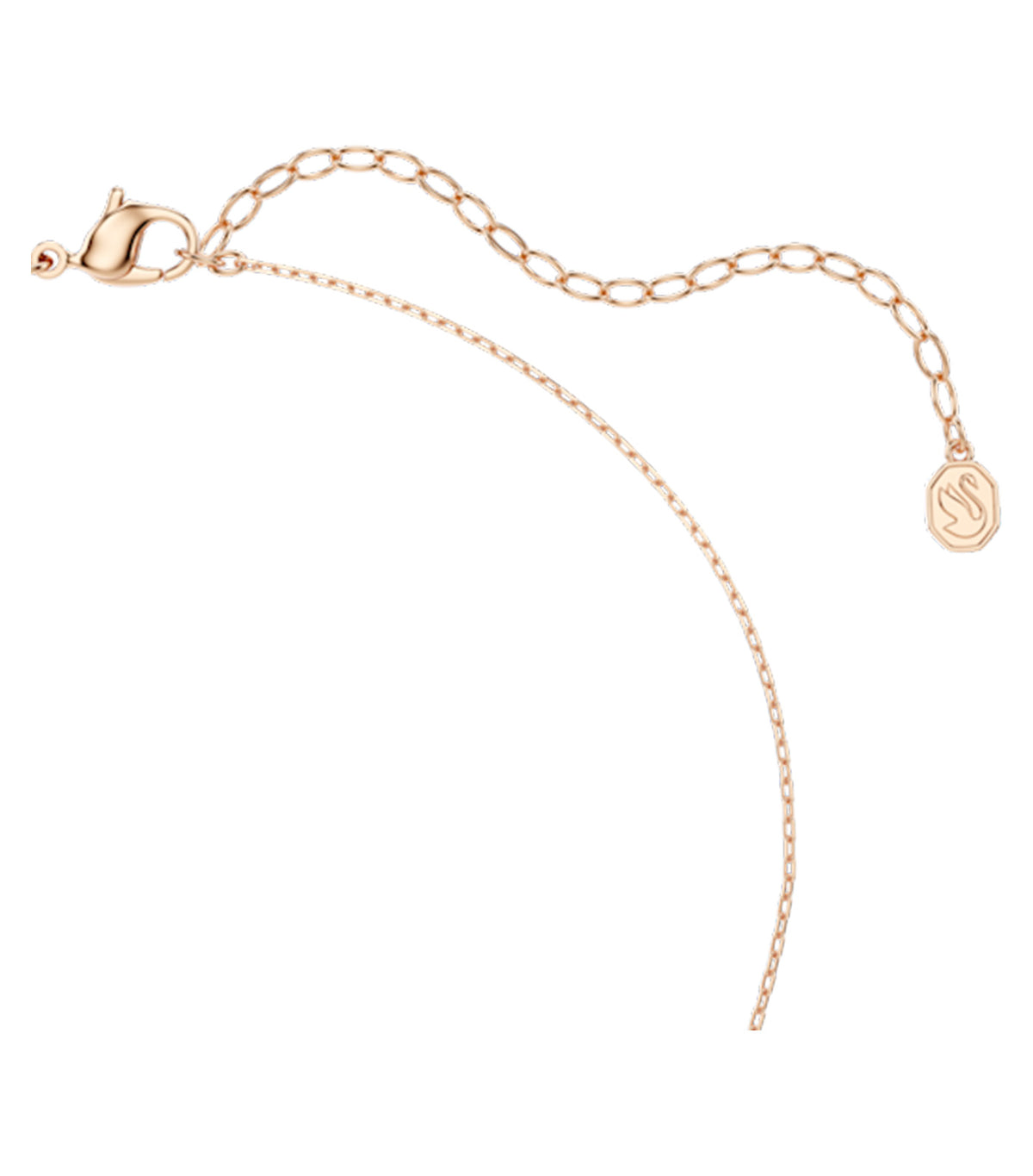 Mesmera Necklace Mixed Cuts 18K Rose Gold Finish White