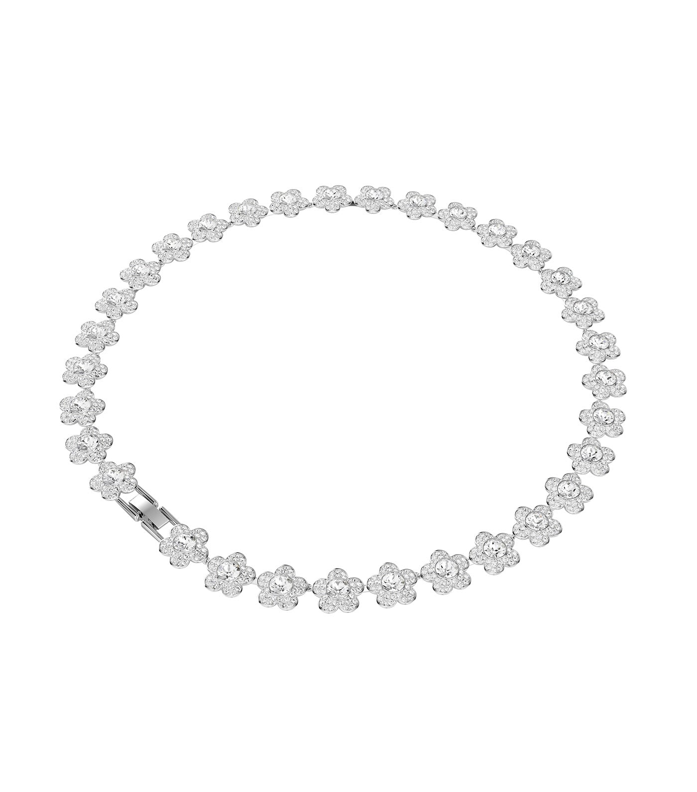 Ariana Grande x Swarovski Necklace Round Cut, Flower, Rhodium Plated, White