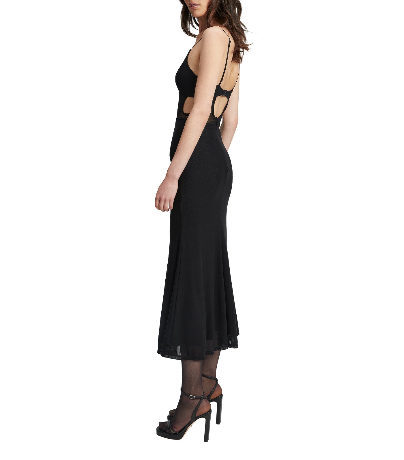 Harlequin Midi Dress Black