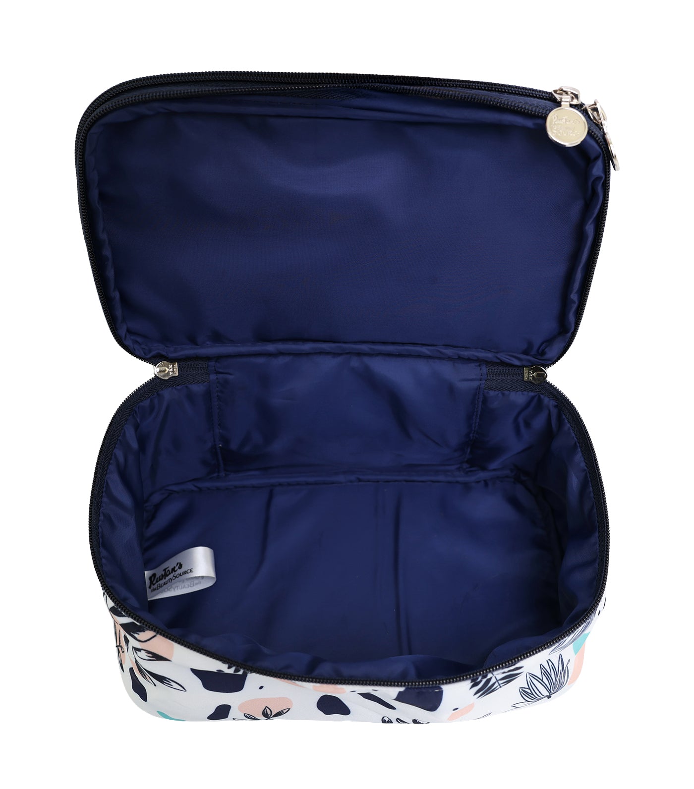 Traincase w/ Makeup Brush Holder - White Navy