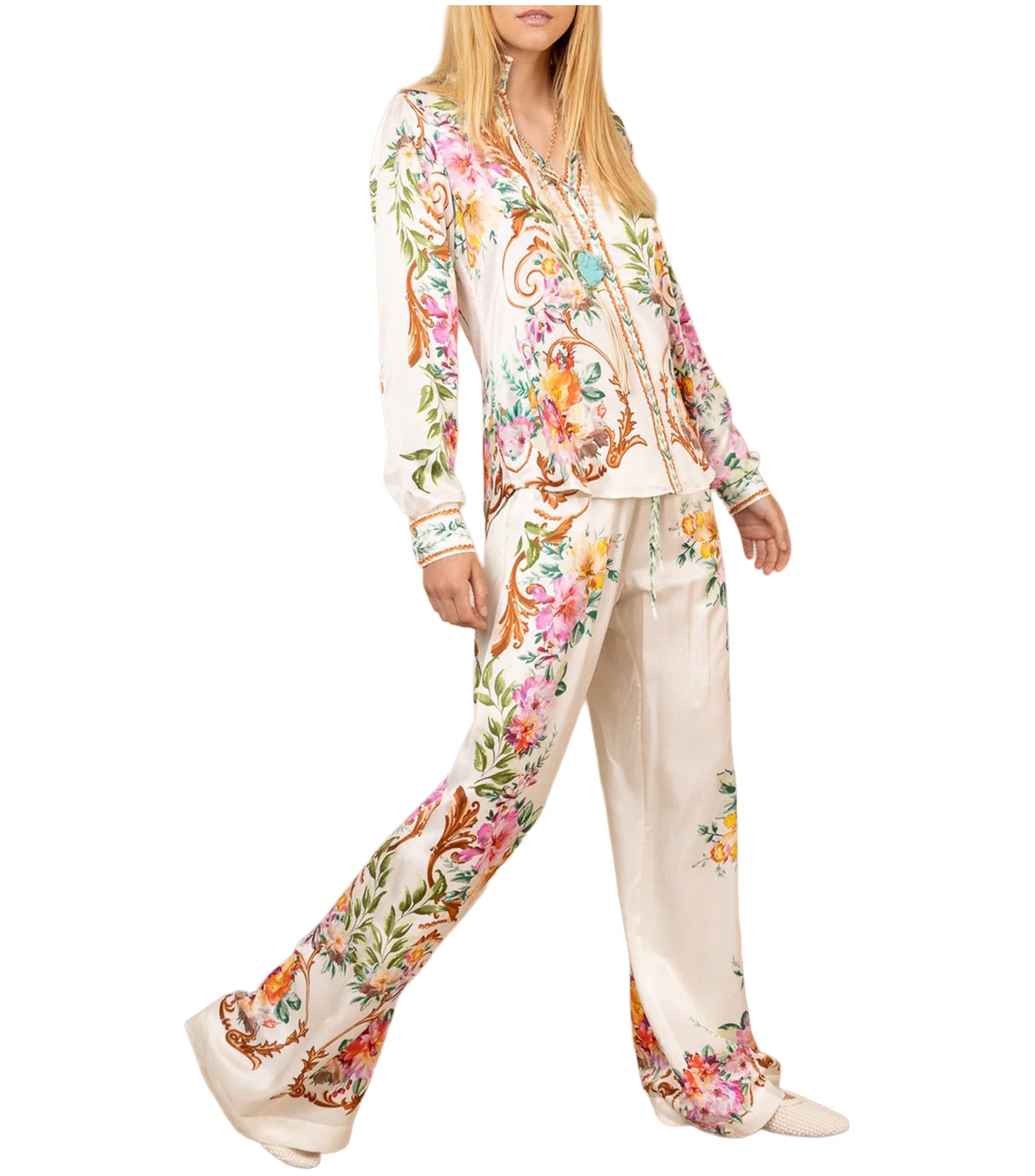 Khalani Charmeuse Top Ivory