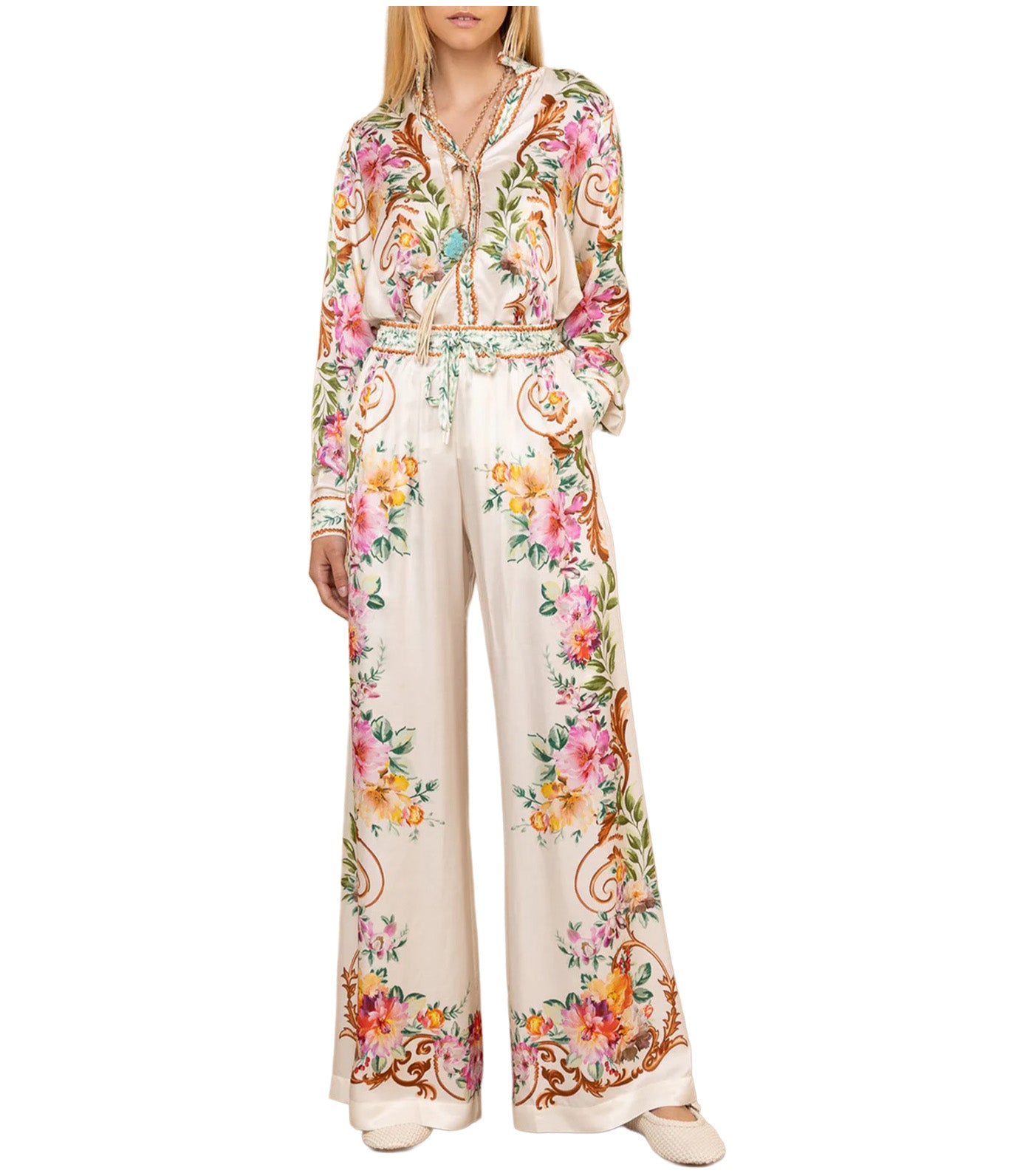 Lyanna Charmeuse Pant Ivory