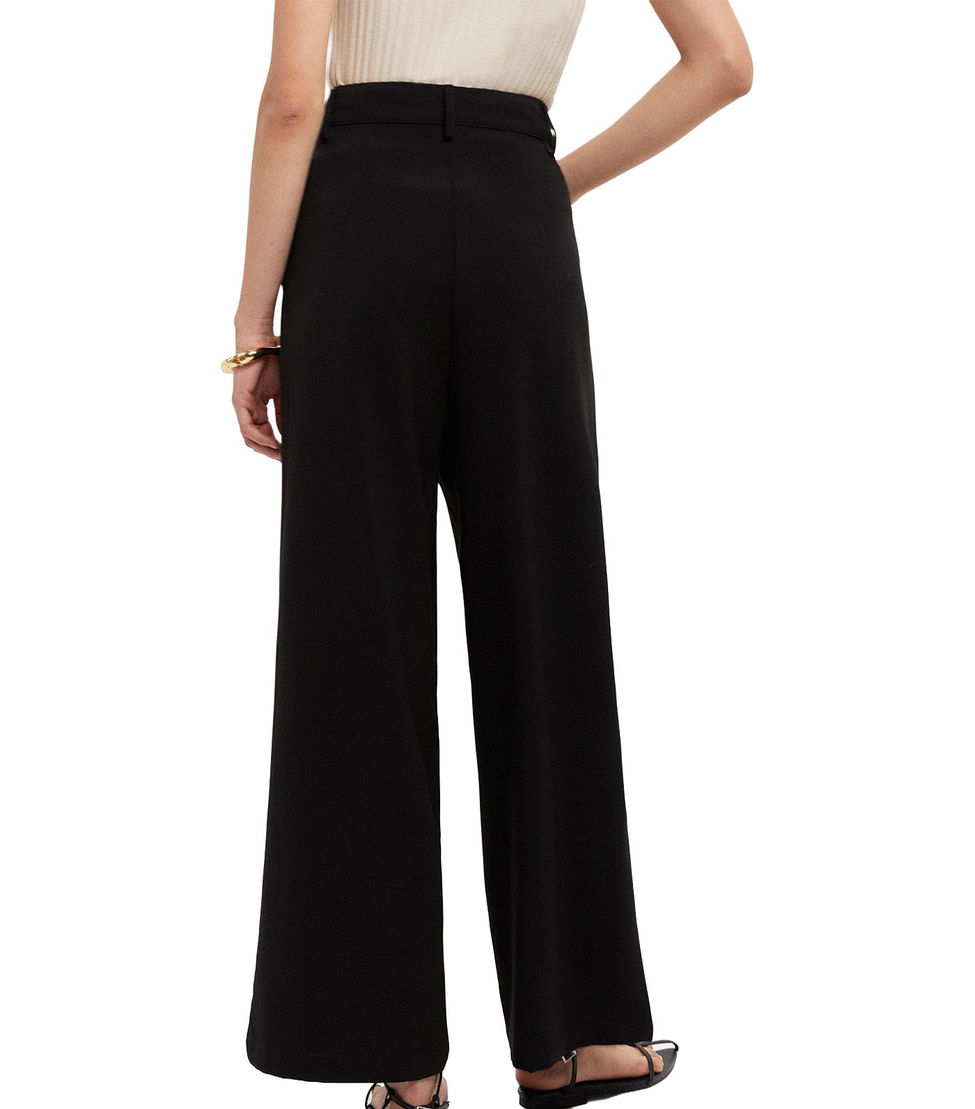 Pomelo Wide Leg Trousers Black