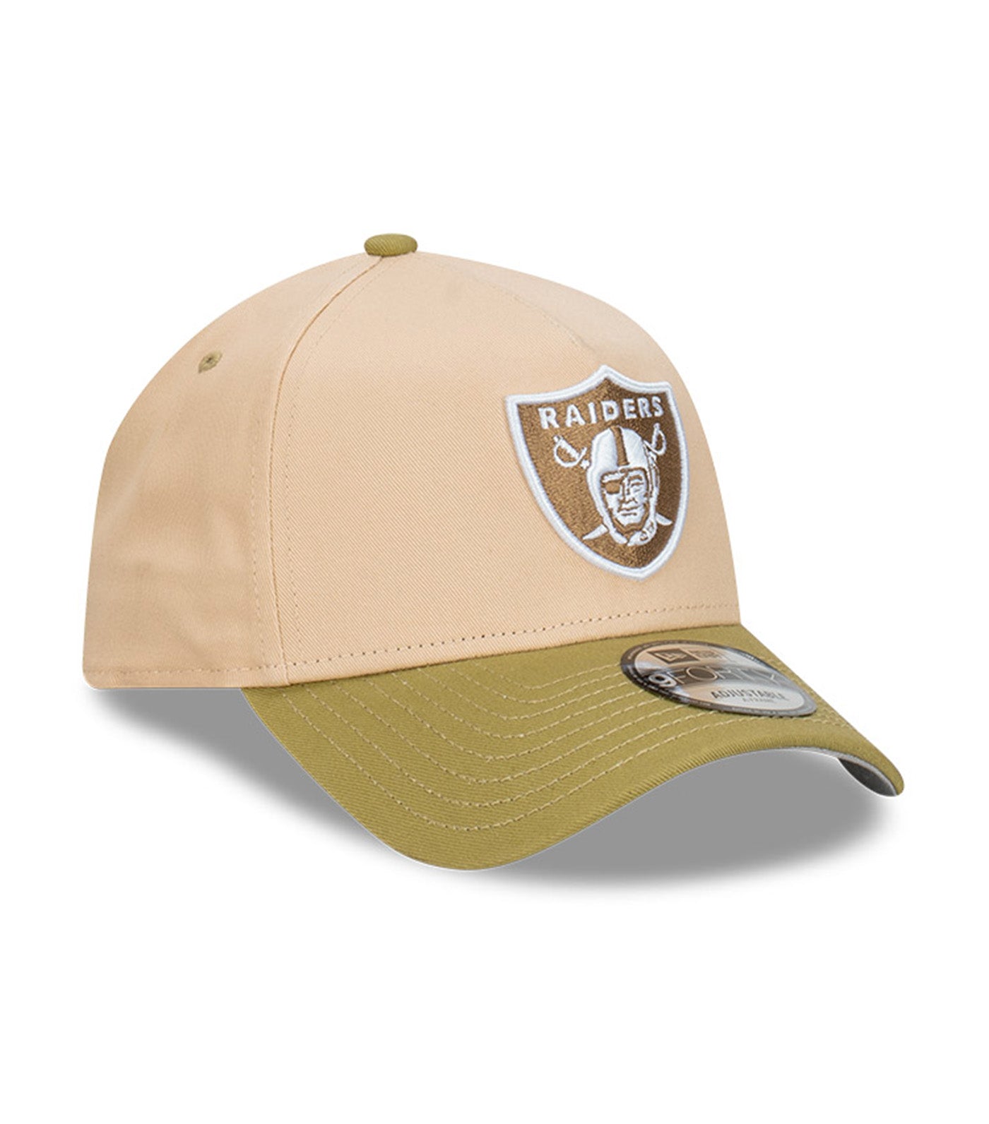 Las Vegas Raiders 9FORTY A-Frame Snapback Cap Beansprout Oat Milk